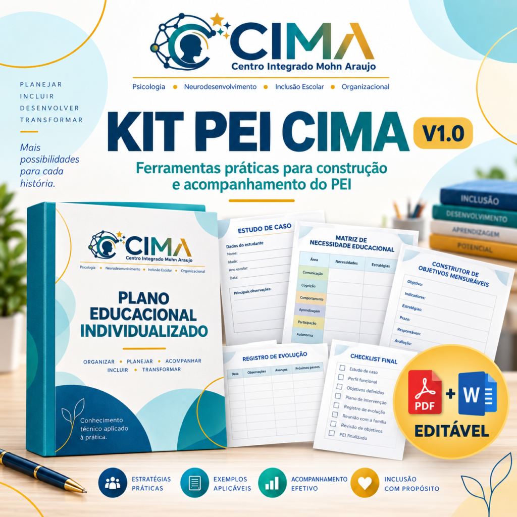 Capa do Kit PEI CIMA V1.0, com ferramentas práticas em PDF e Word editável.